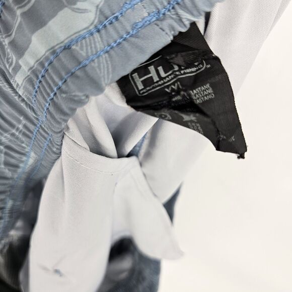 Huk Swim Trunks Mens XXL Marlins AOP Swimming Shorts Lined Fishing Summer - Picture 11 of 12